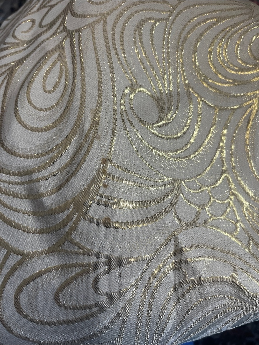 Lilly Pulitzer small gold / cream cocktail dress - 5 spots on front as pictured - Picture 10 of 10